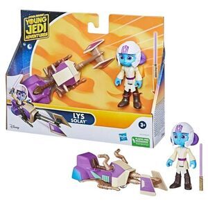 Star Wars: Young Jedi Adventures LYS Solay Figure & Speeder Bike, 4-Inch Scale A